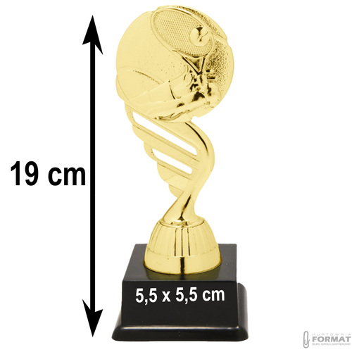 Puchar złoty trofeum nagroda statuetka tenis ziemny figurka 3d + GRAWER 19 cm 6
