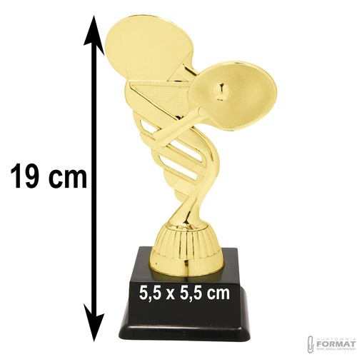 Puchar złoty trofeum nagroda statuetka tenis stołowy 3d + GRAWER 19 cm 6