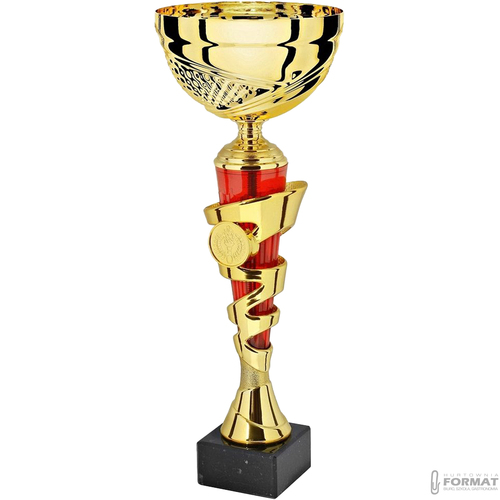 PUCHAR TROFEUM NAGRODA STATUETKA SOLIDNA 3D 26,5cm KOLOR ZŁOTY + GRAWER 2