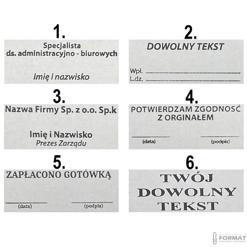 PIECZĄTKA COLOP C20 DO 4 LINII FIRMOWA IMIENNA BIUROWA PROJEKT + GUMKA 9