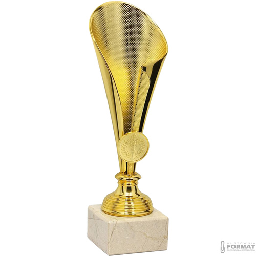 PUCHAR TROFEUM NAGRODA STATUETKA SOLIDNA 3D 21cm KOLOR ZŁOTY + GRAWER 2