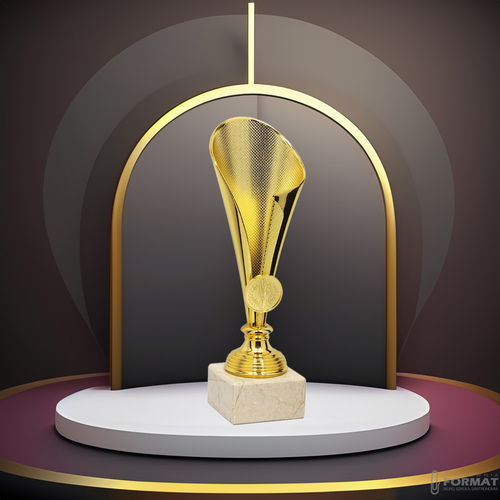 PUCHAR TROFEUM NAGRODA STATUETKA SOLIDNA 3D 21cm KOLOR ZŁOTY + GRAWER 7