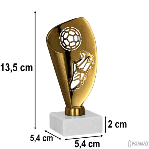 PUCHAR TROFEUM NAGRODA STATUETKA SOLIDNA 3D 13,5cm KOLOR BRĄZ + GRAWER 8