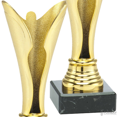 PUCHAR TROFEUM NAGRODA STATUETKA SOLIDNA 3D 15,5cm KOLOR ZŁOTY + GRAWER 3