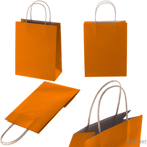 TORBA PAPIEROWA POMARAŃCZOWA A4 240/100/320  8