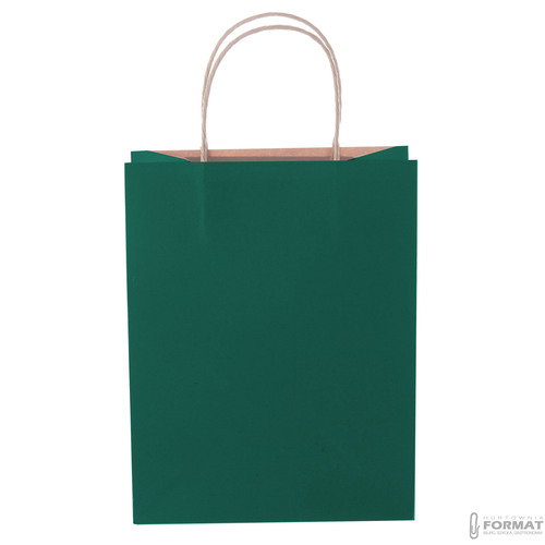 TORBA PAPIEROWA CIEMNO ZIELONA A5 225/80/180  5