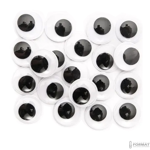 RUCHOME OCZKA SAMOPRZYLEPNE 18 mm 30 SZTUK BREWIS 2
