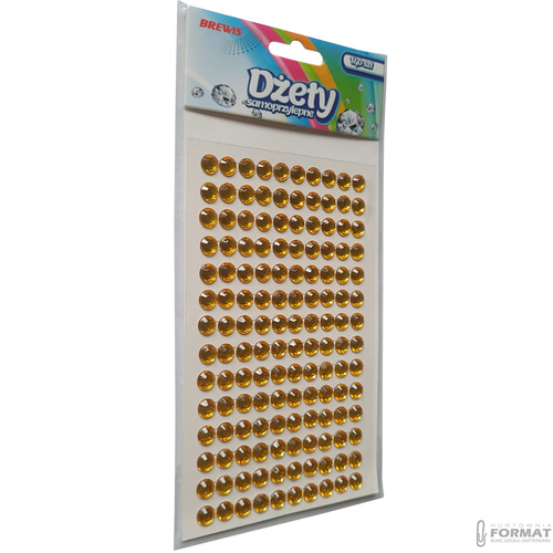 DŻETY SAMOPRZYLEPNE DS20 ZŁOTE 6mm 140 SZTUK BREWIS 4