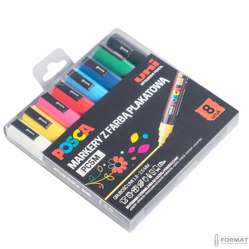 Zestaw markerów dekoracyjnych UNI POSCA PC-5M 8szt 3