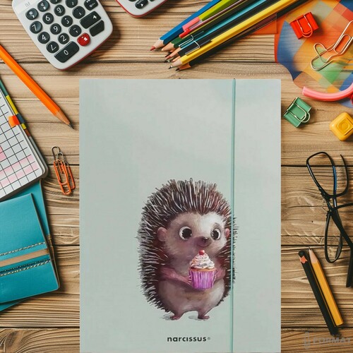 TECZKA PAPIEROWA NARCISSUS A4 Z GUMKĄ WERSJA FUN JEŻ 3