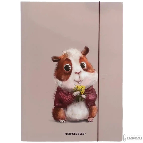 TECZKA PAPIEROWA NARCISSUS A4 Z GUMKĄ WERSJA FUN CHOMIK 4