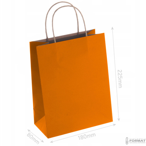 TORBA PAPIEROWA POMARAŃCZOWA A5 225/80/180 7