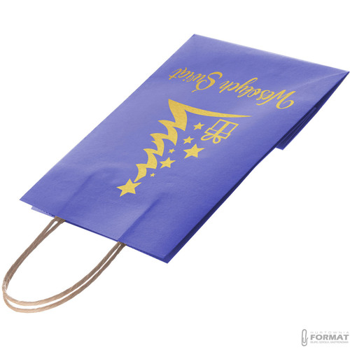 TORBA PAPIEROWA ŚWIĄTECZNA GRANAT A4 240/100/320 1 SZT TOREBKA EKO ŚWIĘTA 3