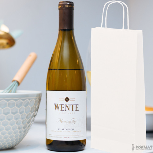 TOREBKI OZDOBNE PREZENTOWE NA WINO BUTELKĘ BRĄZOWA PAPIEROWA 250SZT +NADRUK 4