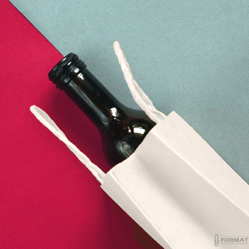 TOREBKI OZDOBNE PREZENTOWE NA WINO BUTELKĘ BRĄZOWA PAPIEROWA 250SZT +NADRUK 5