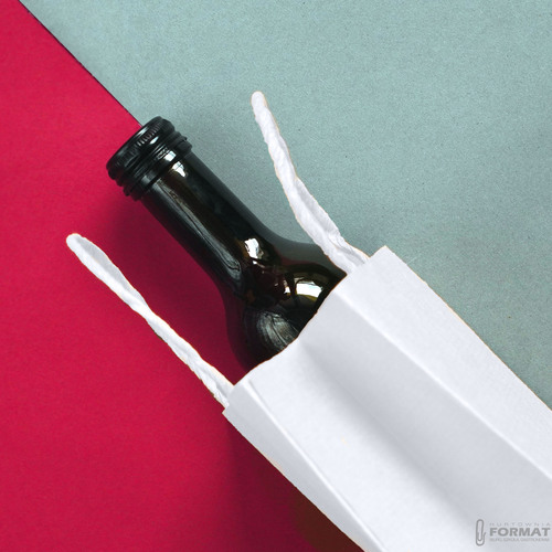 TOREBKI OZDOBNE PREZENTOWE NA WINO BUTELKĘ BRĄZOWA PAPIEROWA 250SZT +NADRUK 23