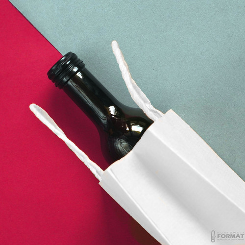 TOREBKI OZDOBNE PREZENTOWE NA WINO BUTELKĘ BRĄZOWA PAPIEROWA 250SZT +NADRUK 46