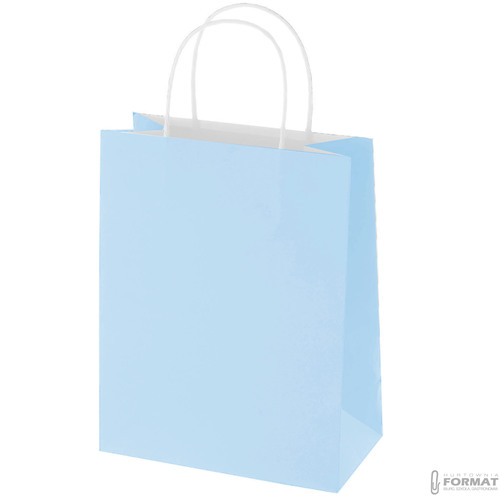 TORBA PAPIEROWA NIEBIESKA PASTELOWA A4 240/100/320 6