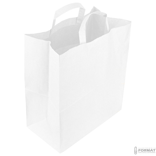 TORBA PAPIEROWA CATERINGOWA BIAŁA 260/140/320mm 26/14/32cm 250SZT EKO+NADRUK 28