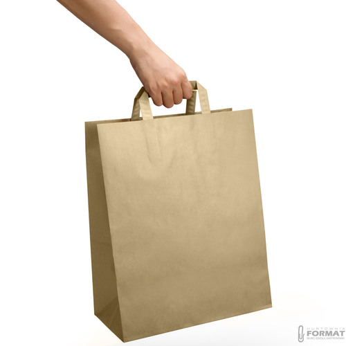 TORBA PAPIEROWA CATERINGOWA BRĄZOWA 260/140/320mm 26/14/32cm 250SZT +NADRUK 18
