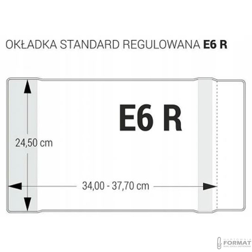 PRZEZROCZYSTA OKŁADKA REGULOWANA 34-37,7x24,5 cm BIURFOL E6 R 2