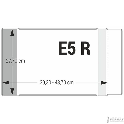 PRZEZROCZYSTA OKŁADKA REGULOWANA 39,3-43,7x27,7 cm BIURFOL E5 R 2
