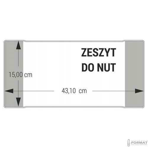 PRZEZROCZYSTA OKŁADKA NA ZESZYT DO NUT 43,1x15 cm BIURFOL 2