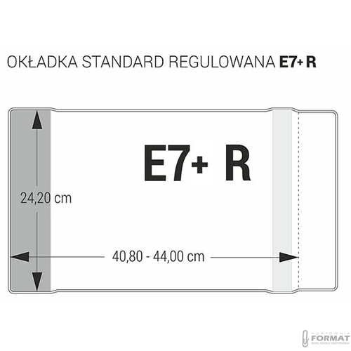 PRZEZROCZYSTA OKŁADKA REGULOWANA 40,8-44x24,2 cm BIURFOL E7 R PLUS 2