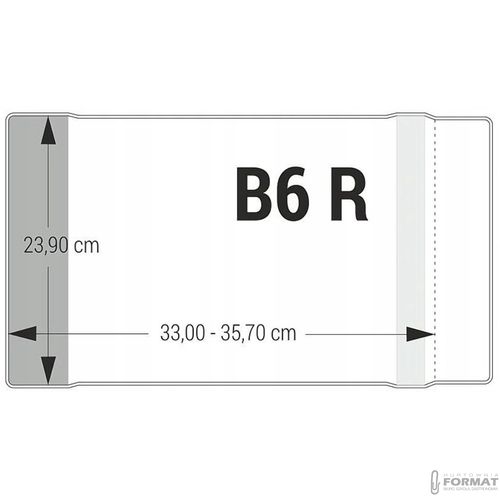 PRZEZROCZYSTA OKŁADKA REGULOWANA 33-35,7x23,9 cm BIURFOL B6 R 2