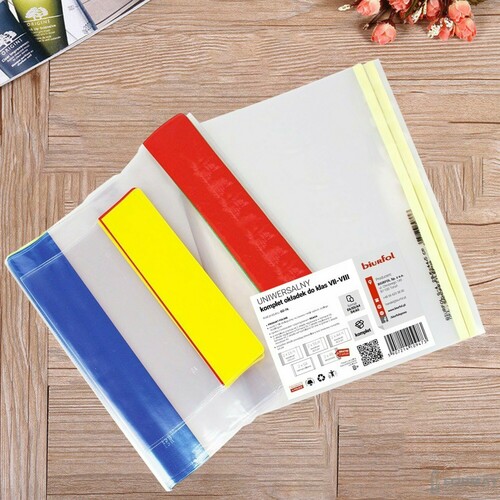UNIWERSALNY KOMPLET OKŁADEK BIURFOL DO KLAS 7-8 FORMATY E6/S5/A4/S4/A5 9