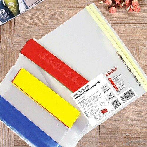 UNIWERSALNY KOMPLET OKŁADEK BIURFOL DO KLAS 1-3 FORMATY E5/S4/A5 8