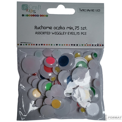 RUCHOME KOLOROWE OCZKA SAMOPRZYLEPNE WIELOROZMIAROWE 75 SZTUK 6