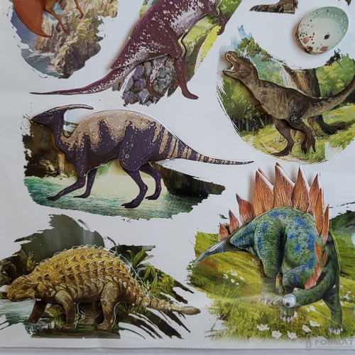 NAKLEJKI DEKORACYJNE 3D DINOZAURY BREWIS CLA9 6
