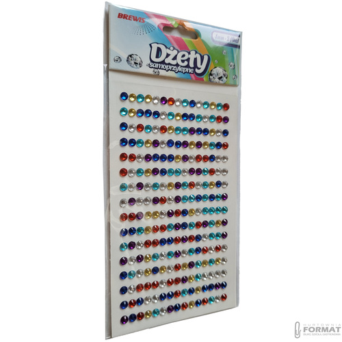DŻETY SAMOPRZYLEPNE MIX KOLORÓW 4 mm 240 SZTUK BREWIS 2