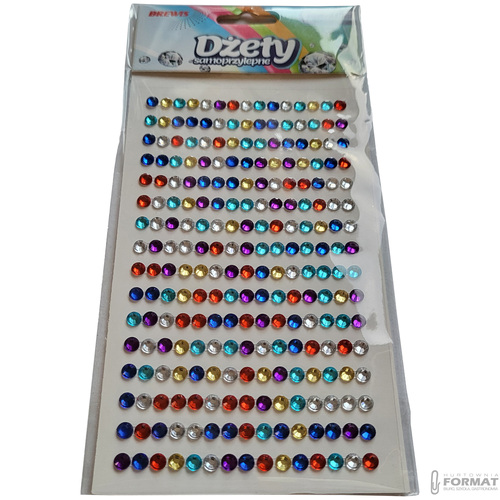 DŻETY SAMOPRZYLEPNE MIX KOLORÓW 4 mm 240 SZTUK BREWIS 3