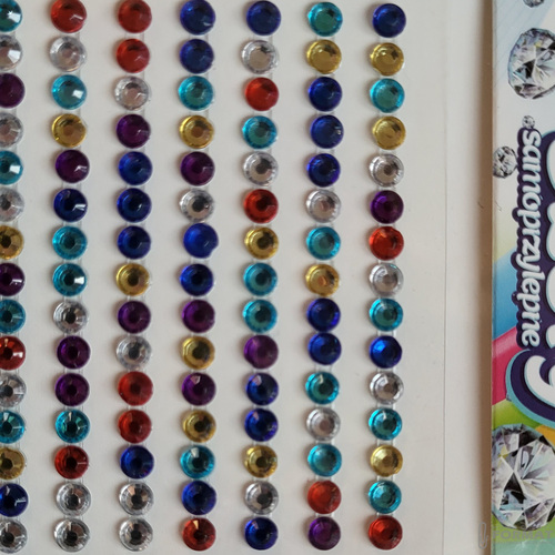 DŻETY SAMOPRZYLEPNE MIX KOLORÓW 4 mm 240 SZTUK BREWIS 5