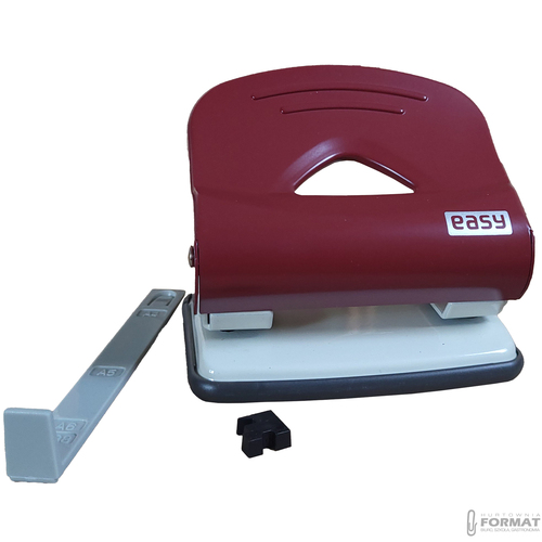 DZIURKACZ METALOWY CZERWONY DO 25 KARTEK EASY STATIONERY 85562 7