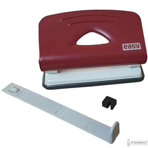 DZIURKACZ METALOWY 1100RE CZERWONY DO 10 KARTEK EASY STATIONERY 86667 6