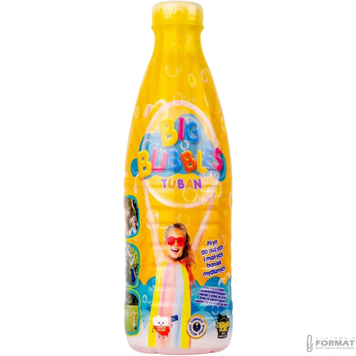 PŁYN DO DUŻYCH BANIEK MYDLANYCH 1L TUBAN POLSKI PŁYN DLA DZIECI BIG BUBBLES 2