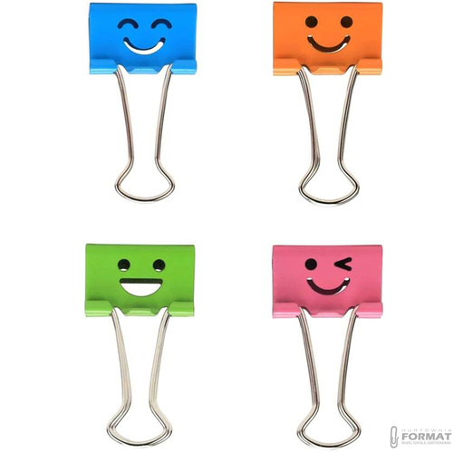 KLIPSY BIUROWE BINDER 19mm TUBA BUŹKI 40szt 4 KOLORY 2