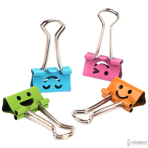 KLIPSY BIUROWE BINDER 19mm TUBA BUŹKI 40szt 4 KOLORY 3