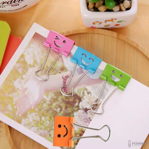 KLIPSY BIUROWE BINDER 19mm TUBA BUŹKI 40szt 4 KOLORY 5
