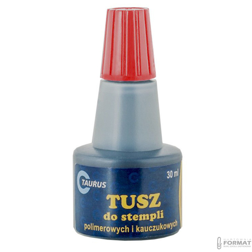 TUSZ DO STEMPLI PIECZĄTEK 30 ML CZERWONY TAURUS 2