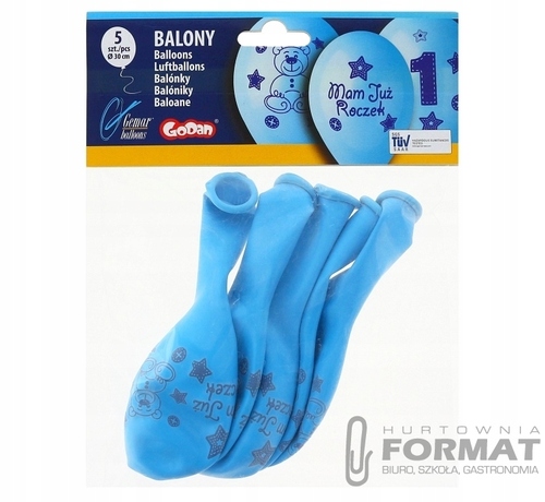 Balon dla chłopca Mam już roczek 30cm 5sz Urodziny 3