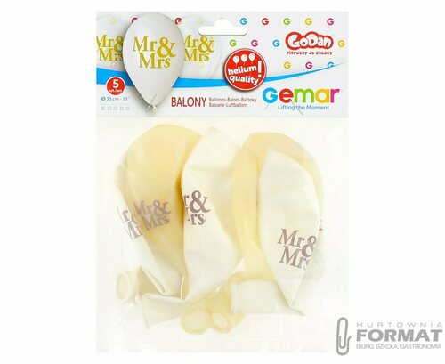 BALONY PREMIUM HEL "MR&MRS" 13" 5SZT 2