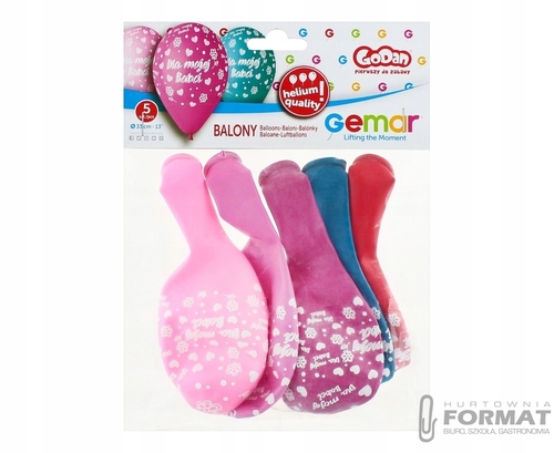 Balony Premium Hel Dla Mojej Babci, 13 cali/ 5 szt 2