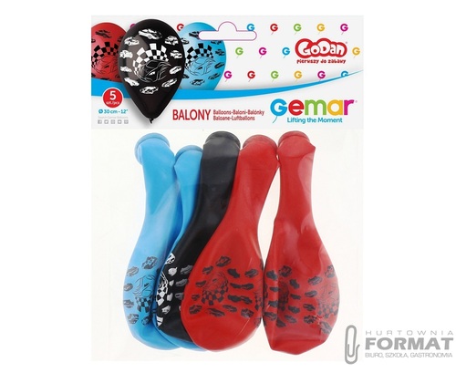 BALONY PREMIUM SAMOCHODY 12" 5SZT 2