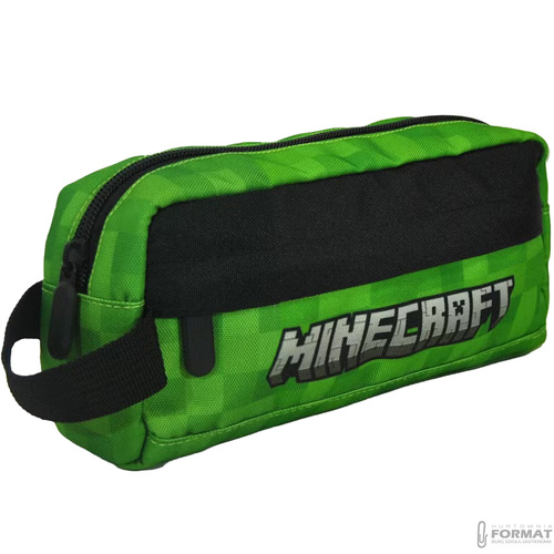 PIÓRNIK SZKOLNY DWUKOMOROWY SASZETA MINECRAFT KIDS EUROSWAN ZIELONY 3