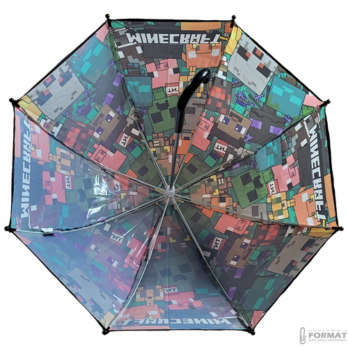 PARASOLKA PRZEZROCZYSTA PARASOL DZIECIĘCY 48 cm MINECRAFT 4