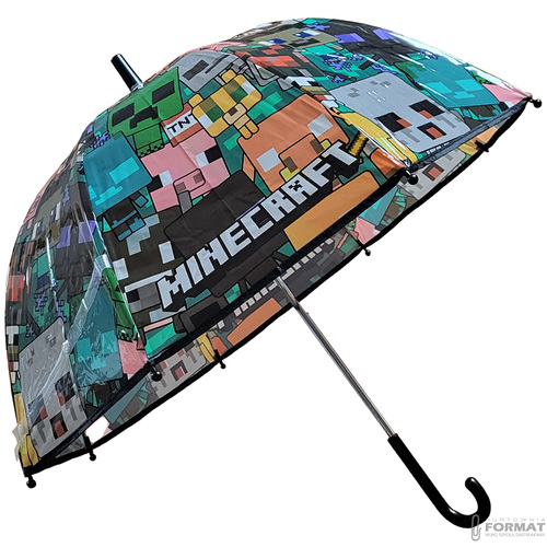 PARASOLKA PRZEZROCZYSTA PARASOL DZIECIĘCY 48 cm MINECRAFT 5